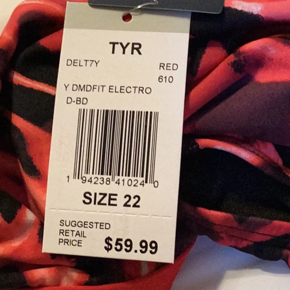 TYR Girls Durafast Lite Diamondfit Swimsuit Electro Red One Piece Size 22 DELT7Y